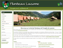Tablet Screenshot of lausanne.flambeaux.ch